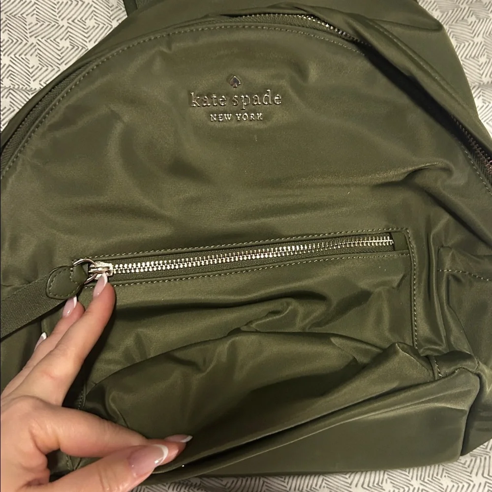 Kate Spade Forest Green Nylon Backpack